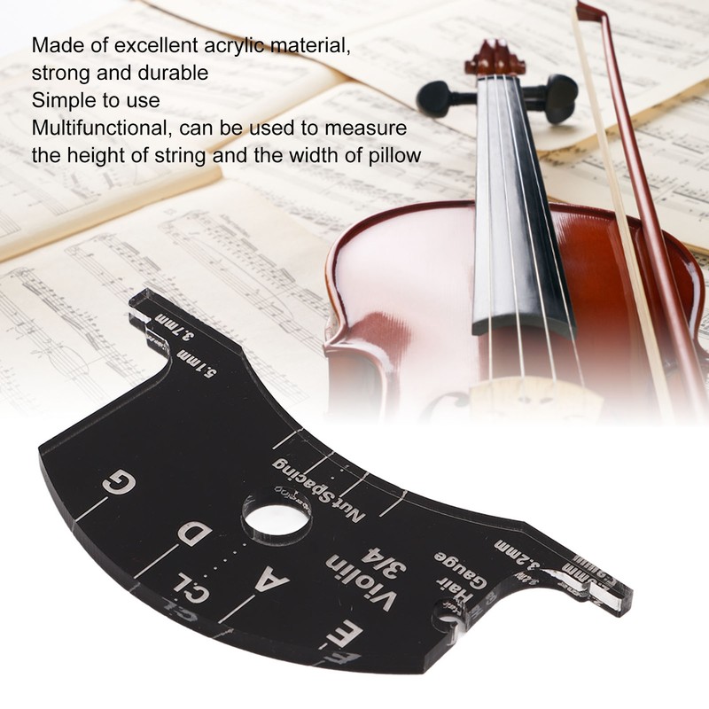 Violin Bridge Reference Tool Acrylic Accurate Violin Bridge Mold Fingerboard