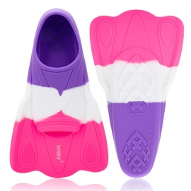 Kids Swim Fins,Short Youth Swim Flippers for Kids Swimming Training Fins for Lap Swimming Pool Snorkeling for Children Girls Boys Beginner