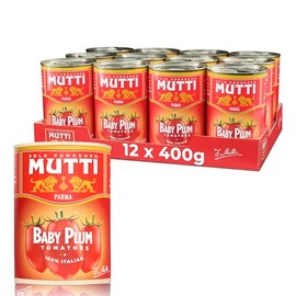 Mutti Baby Roma Tomatoes (Datterini), 14 oz. | 12 Pack | Italy’s #1 Brand of Tomatoes | Fresh Taste for Cooking | Canned Tomatoes | Vegan Friendly & Gluten Free | No Additives or Preservatives