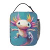 DZUAIKIT Rainbow Axolotl Print Lunch Box Waterproof Reusable Lunch Bag