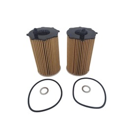 Genuine OEM 26320-3CAA0 Service Kit - Oil Filter(2pcs), Compatible With Hyundai Azera 12-17 Santa Fe 10-18 Kia Sedona 12-18 Sorento 11-18