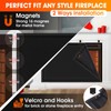 CADARA Fireplace Blocker Blanket Stops Heat Loss, Magnetic Fireplace Draft