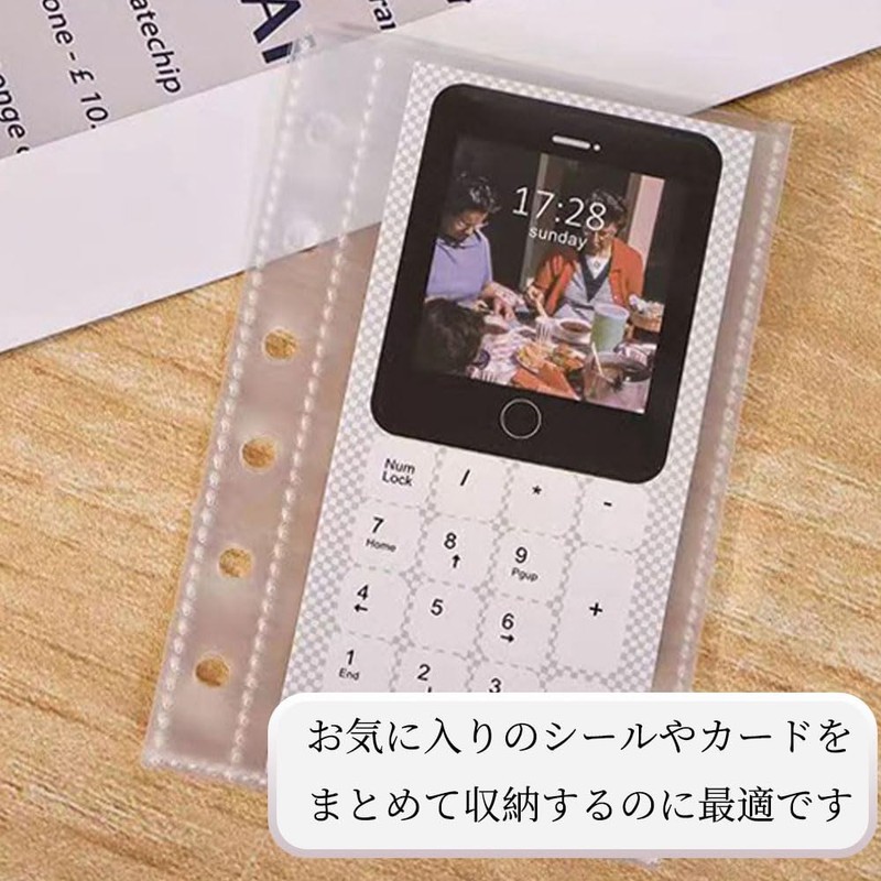 A7 Clear Seal Book, Mini, 6 Holes, Refillable, Double-Sided Pockets,