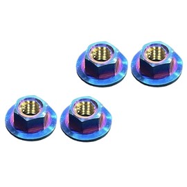 KN Planning RC926 64 Titanium Wheel Serate Nut Large Diameter for M4 (Pack of 4) KN-LN03
