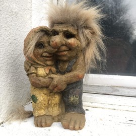 Loved Up Couple Talula And Tarquin Troll Gnome Garden Gift Ornament