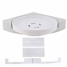 Shower Caddy Corner Rotate Wall Mount Easy Install Modern Plastic Heavy Load Shower Organizer Shelf for Bathroom