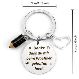 Hoosmoon Teacher Gift, Teacher Keyring, Cool Gifts for Teachers, Teacher Accessories, Leaving Gift Teacher, Gifts for Teacher Farewell, School Gift Teacher's Day, silver