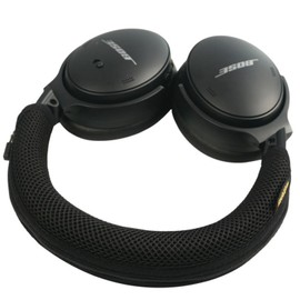 Ferbao Headband Cover Pad for Bose QuietComfort 45,QC45 Headset Headband Protector Cushion Replacement with Zipper (Black)