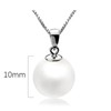 Qimily 18K Gold Freshwater Cultured White Pearl Pendant Necklace 9-10mm