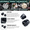 3/8-16 Black Acorn Hex Cap Nuts (20 pcs), 304 Stainless
