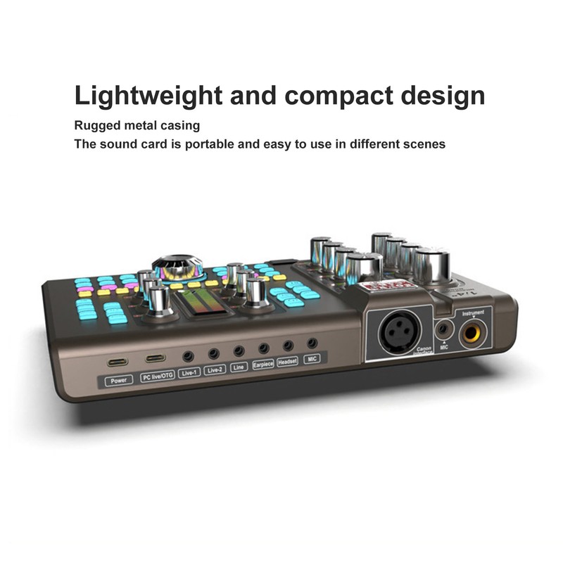 Digital Sound Card Professional Treble Bass Adjustable One Click Noise