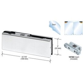 CRL Aluminum Top Door Patch Fitting with 1NT304 Insert