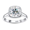 Raivari Moissanite Engagement Rings,3 CT Bezel Setting Cushion Lab Created