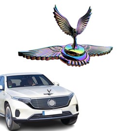 Fsocpen 3D Flying Eagle Logo Car Hood Ornament,Colorful Metal Hood Ornaments for Trucks Auto,Self Adhesive 3D Funny Car Bonnet Decoration Accessories Bar Pub Club Wall Deco