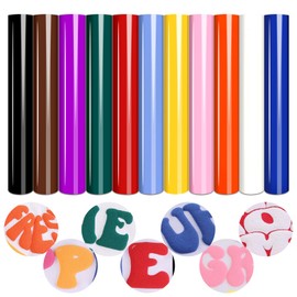 Tintnut Puff Vinyl Heat Transfer -11 Sheets 12 * 10 Inches Puff HTV Iron on 3D Puff Vinyl Heat Transfer Vinyl Assorted Color 3D Puff Vinyl HTV for T-Shirts Compatible with Cricut or Silhoutte Cameo