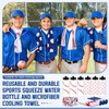 FuWeave 24 Pcs Baseball Water Bottle Baseball Cooling Towel Set