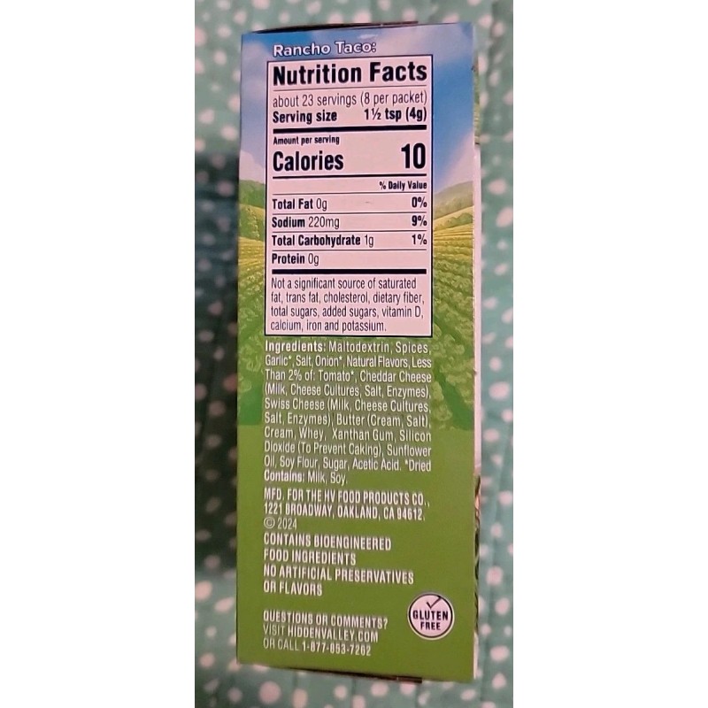 Hidden Valley Box (6) 1 Oz. Each Hidden Valley Ranch