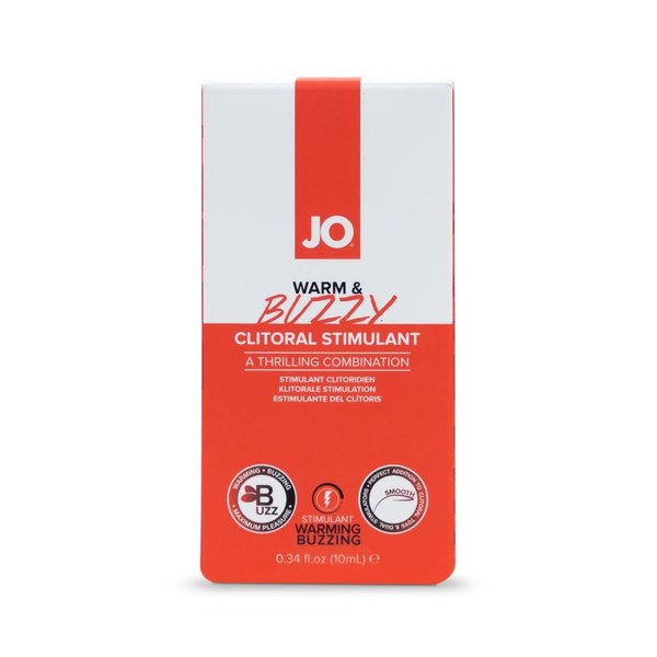 JO Warm & Buzzy, Stimulating Tingle Serum for Women and Couples, 0.34 FL Oz