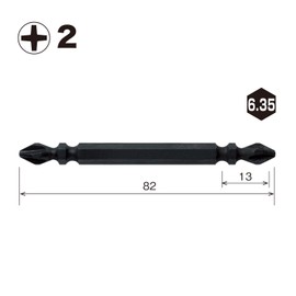 VESSEL NMCS3P2082F Double-ended Bit + 0.08 x 3.2 inches (82 mm) Set of 3 with Screw Mag Catcher