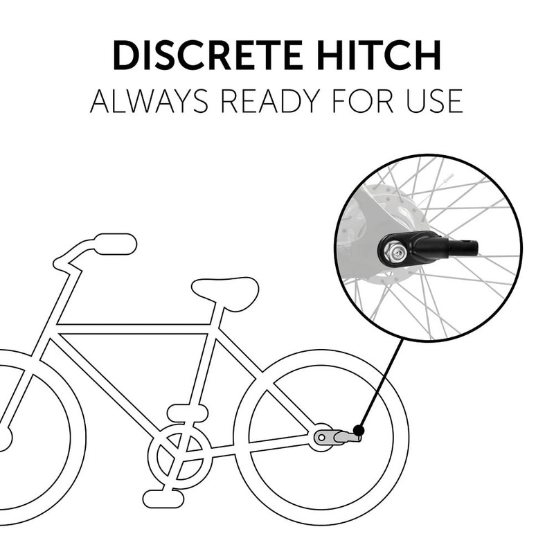 hauck Bike Trailer Hitch, Black - for Dryk Duo &