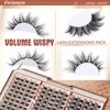 Focipeysa Wispy Lash Clusters Fairy Lashes 12-16mm Eyelashes Clusters Natural
