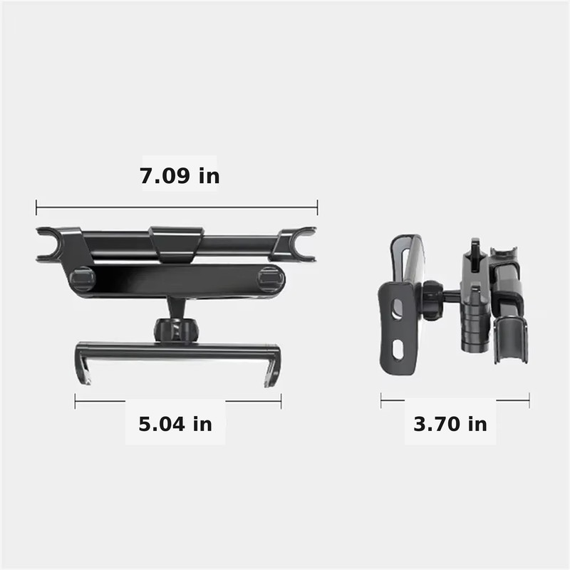 Car Headrest Tablet Holder for Backseat Use – 360° Rotating