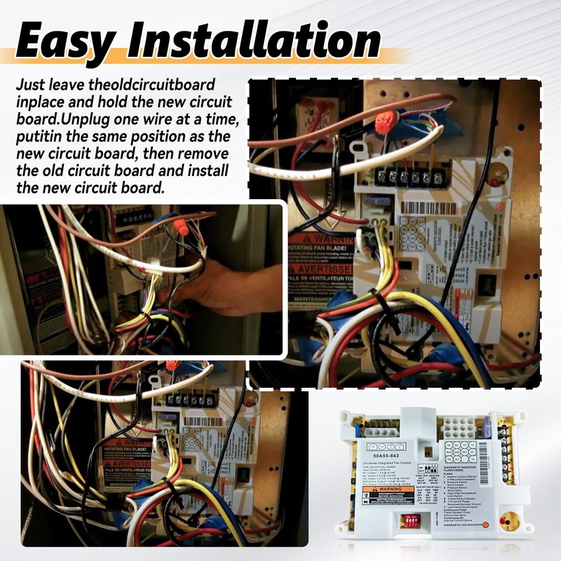50A55-843 Universal Furnace Control Board Compatible with White Rodgers Ignition