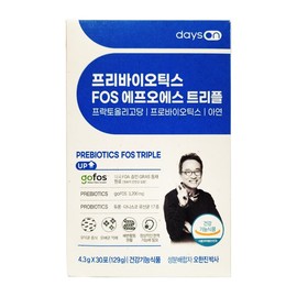 데이즈온 오한진 프리바이오틱스 FOS 트리플 1개월분 30포 1박스 장내 유산균 장건강 DaysOn Oh Hanjin Prebiotics FOS Triple 1 Month Supply 30 Sachets 1 Box Gut Health Probiotics