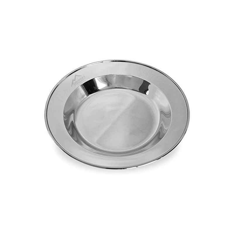 normani 1-3 pieces robust stainless steel camping plates, rust-proof, colour