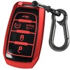 Kirsnda key fob cover with metal buckle Compatible with Dodge