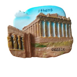 3D The Parthenon on The Acropolis in Athens Greece Landmark Resin Fridge Magnet Sticker Collectible Traveler Souvenir Gift