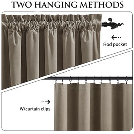 StangH Velvet Curtains 90 inches Long - Camel Beige Room Darkening Privacy Protect Window Treatment Luxury Heavy Thick Door Drapes for Living Room/Bedroom, W52 x L90, 2 Panels