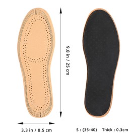 Ultra thin leather insoles instantly absorb sweat replacement inner soles shoes insole pads for women and men's shoes size s