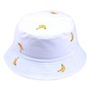 Agshcqi Bucket Hats Embroidered Banana Hat Fruit Sunhat Double-Sided Fisherman