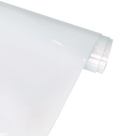 ONEART | 30 Gauge Holographic Clear Vinyl Roll, 12" x 54" Waterproof Iridescent Transparent TPU Jelly Plastic Fabric for DIY Crafts-White