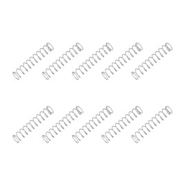 sourcing map Small Compression Spring 10 mm OD 0.7 mm Wire Diameter 50 mm Free Length 304 Stainless Steel Extension Spring for Shop Home Repairs DIY Projects (Silver Tone, Pack of 10)
