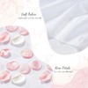 White Chiffon Table Runner with Rose Petals for Party Decor