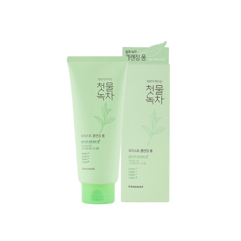 Kwailnara First Water Green Tea Moist Cleansing Foam 180g /