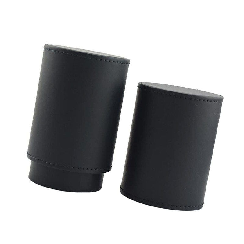 Black PU Leather Makeup Brush Case Holder with Lock Lid