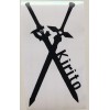 Kirito Kirigaya Sword SAO Sword Art Online Black Sticker Vinyl