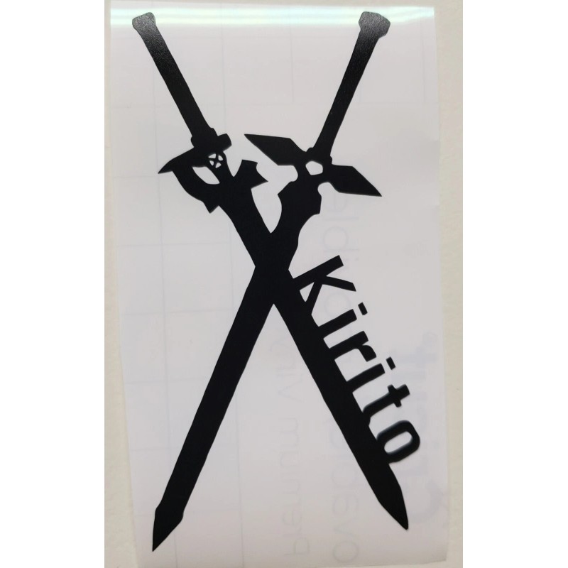 Kirito Kirigaya Sword SAO Sword Art Online Black Sticker Vinyl