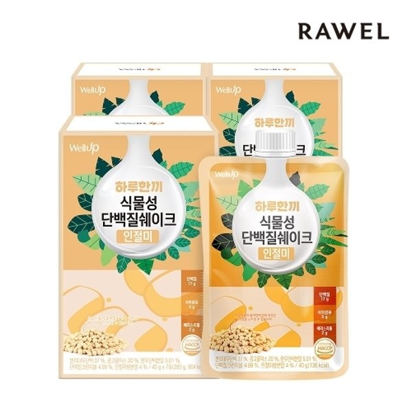 Roel One Meal a Day Vegetable Protein Shake Injeolmi 7 packs 3 boxes, Vegetable Protein Shake Injeolmi 7 packs 3 boxes / 로엘 하루한끼 식물성 단백질쉐이크 인절미 7포 3박스, 식물성 단백질쉐이크 인절미 7포 3박스