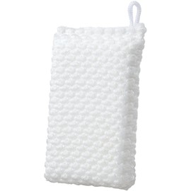 Mameka AZ-120 Kitchen Sponge, White, Gray, Set of 4, 2 Pieces, 8 Pieces, 3D Knitting Net, Oil Stains, Can Be Hanged, String Included