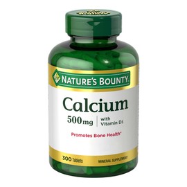 Nature’s Bounty Calcium Plus 500 mg Vitamin D3, Immune Support & Bone Health, 300 Tablets