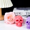 Molde De Silicon Calavera Rosas Velas Dia De Muertos
