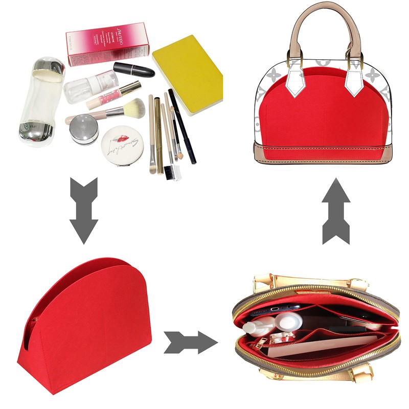 Soyizom Handbag Organiser for Alma Insert, Felt Bag Organiser Purse