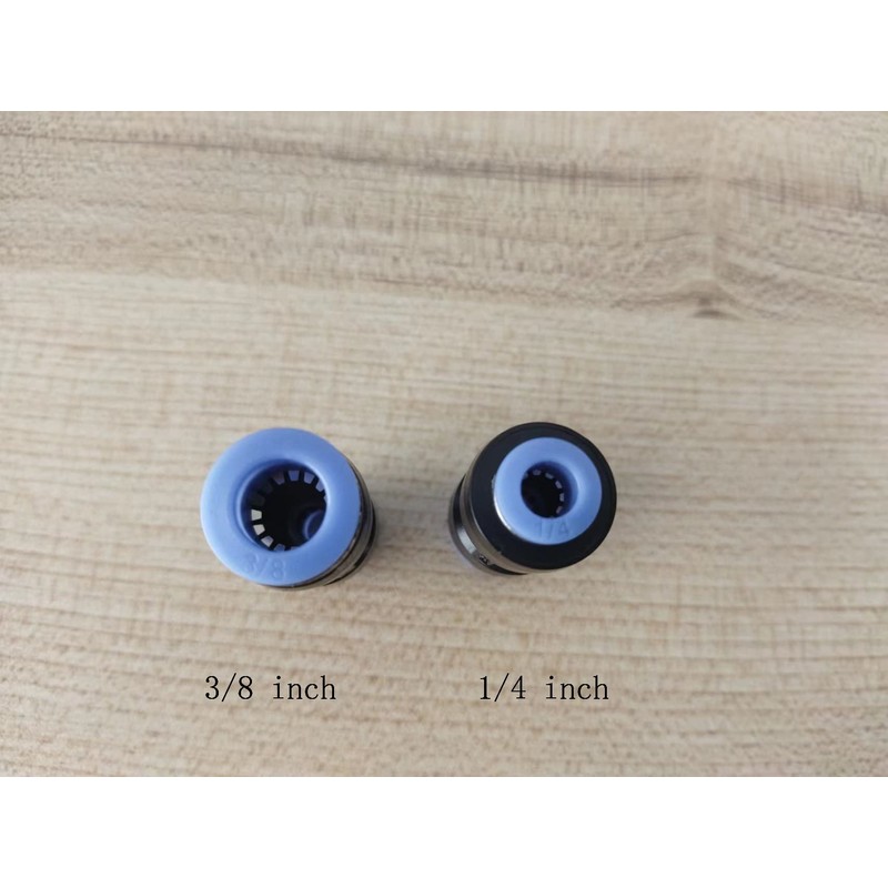 1/4" OD x 3/8" OD Pneumatic quick Connector Push to