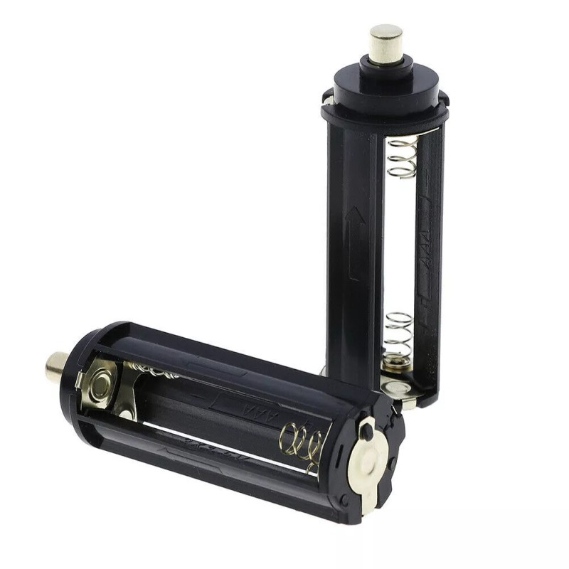 Unbranded/Generic 2x 3-AAA Battery Holder Case Plastic 18650 Spring Flashlight