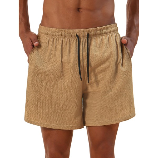 OLEMEK Men's Summer Board Shorts Quick-Drying Shorts with Liner Swim