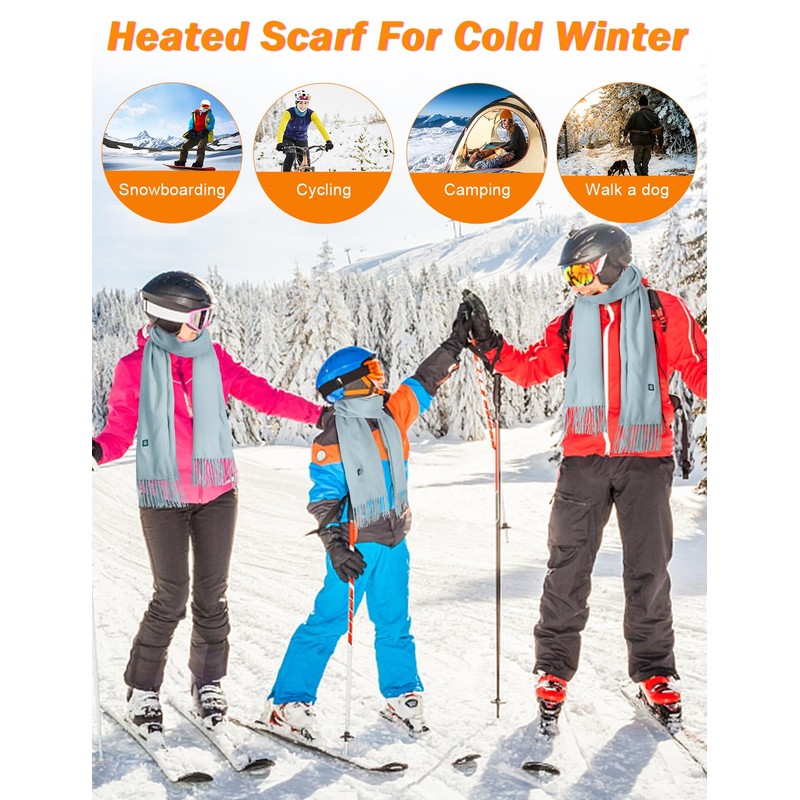 Lionrose Heated Scarf for Women Rechargeable,Men Electric Heating Scarf for